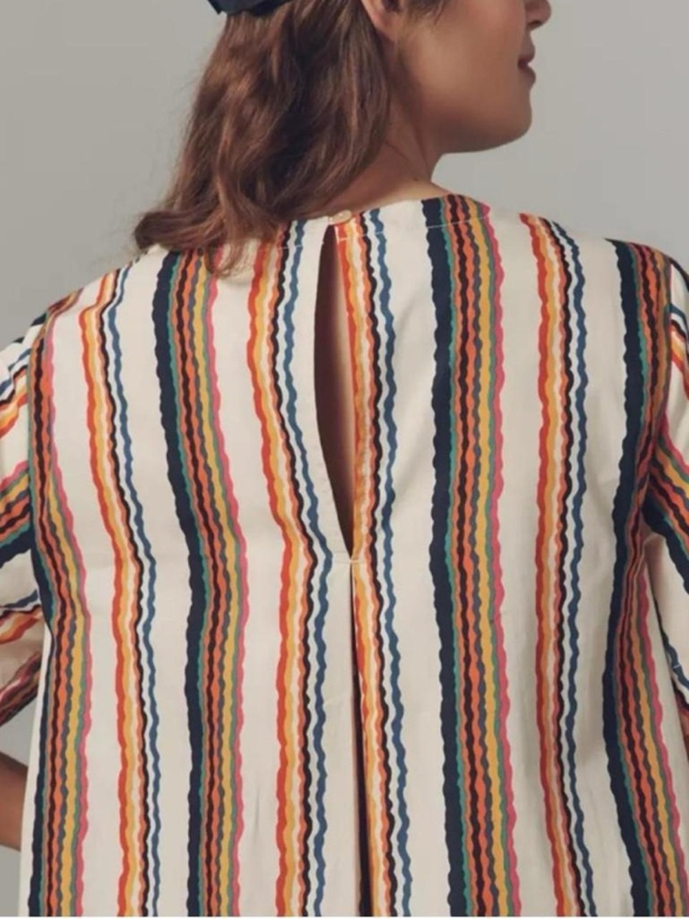 Anthropologie Maeve multi-coloured striped Emmy mini swing dress med - Picture 2 of 7